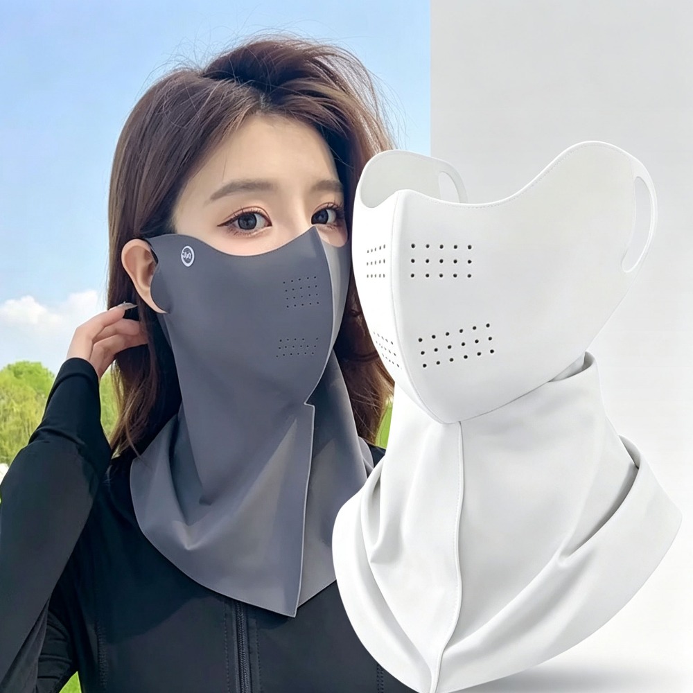 UPF50+ Ice Silk Full Face Suns - Fishing Mask Sun Protection ulasan dan harga