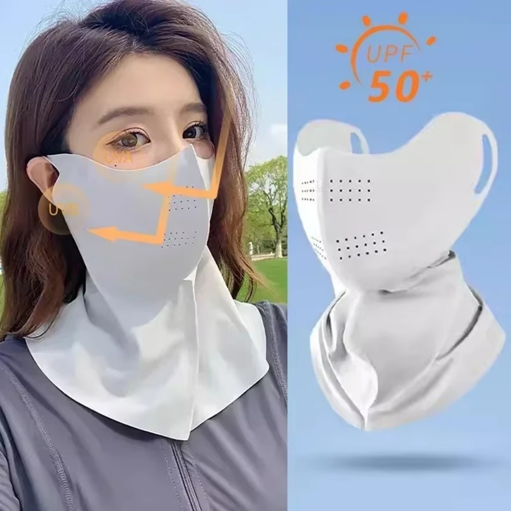 UPF50+ Ice Silk Full Face Suns - Fishing Mask Sun Protection ulasan dan harga