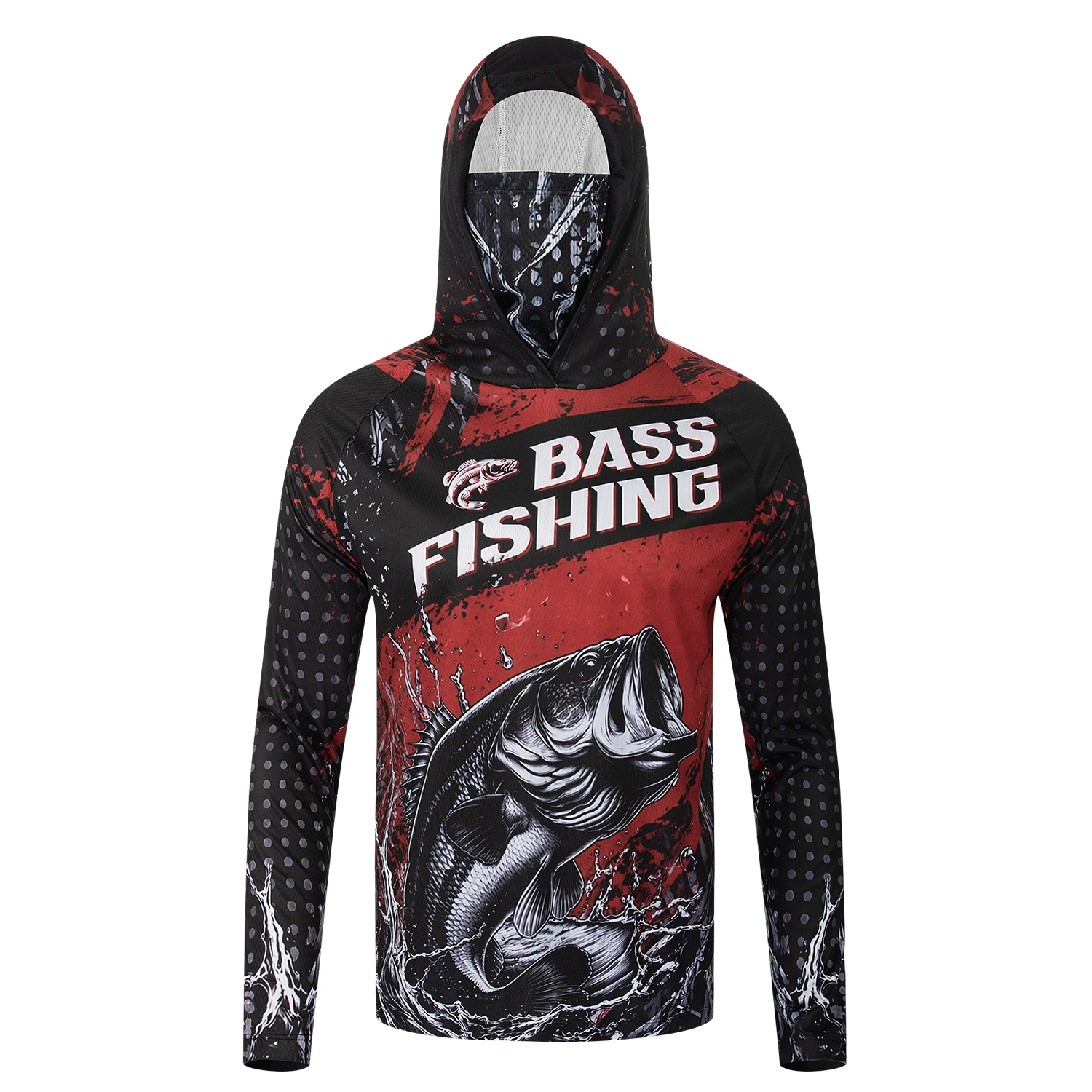 Men UPF50+ Fishing Hoodie with - Fishing Mask Sun Protection ulasan dan harga