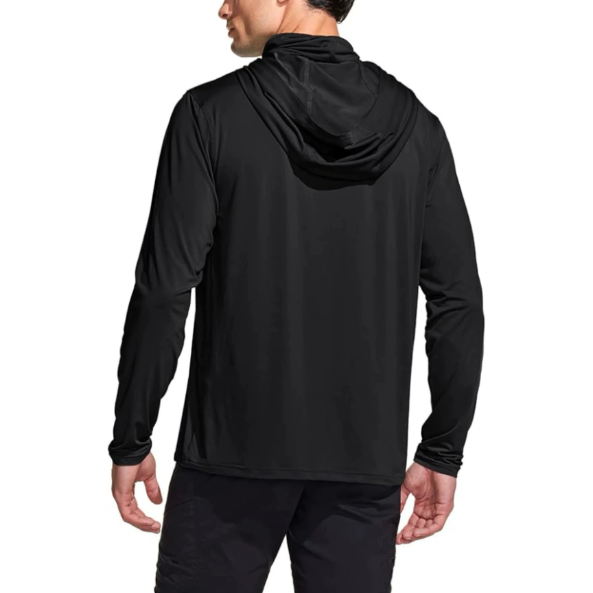 Men Solid Color Hooded Fishing - Fishing Shirt Uv Protection ulasan dan harga