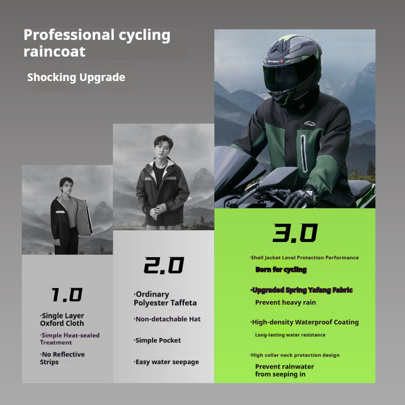 Adult Motorcycle Raincoat Full - Fishing Rain Suit ulasan dan harga