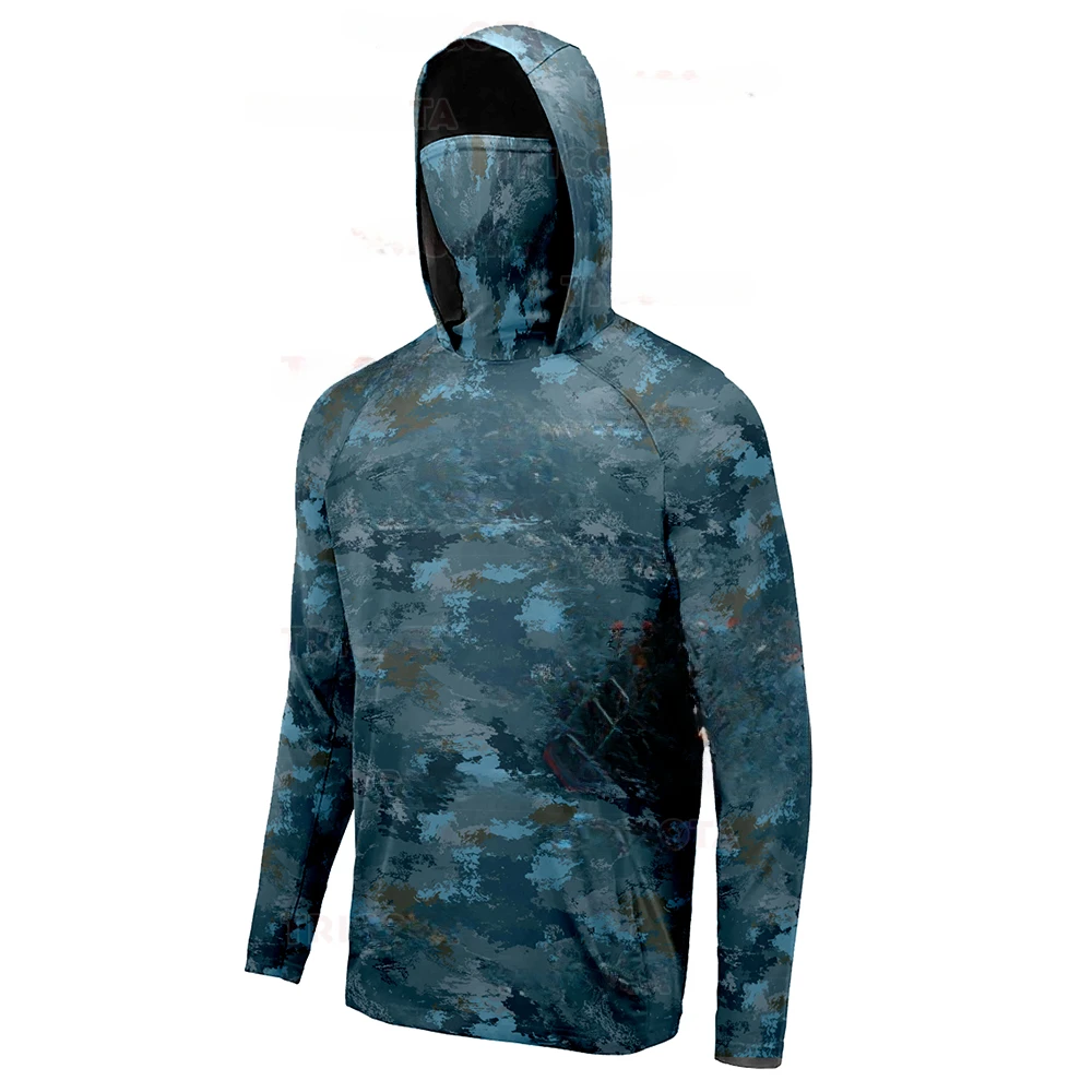Men's Fishing Hoodie Shirts UP - Fishing Shirt Uv Protection ulasan dan harga