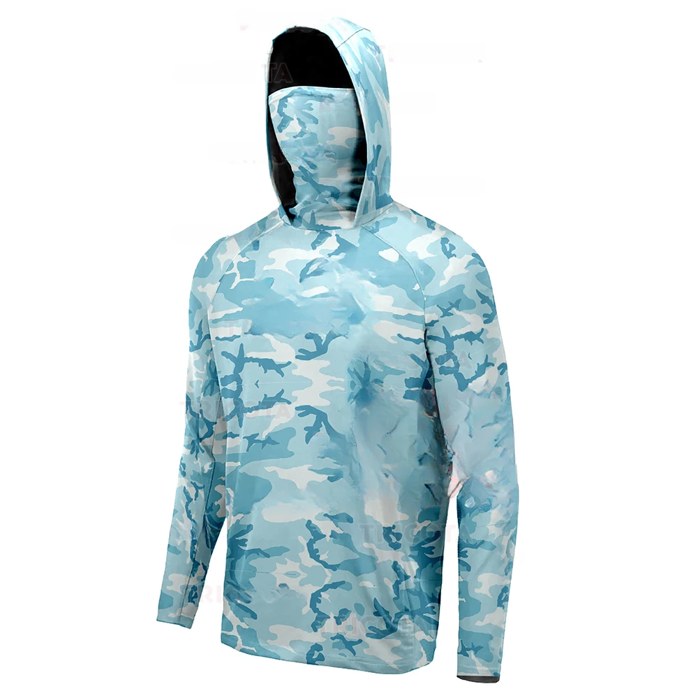 Men's Fishing Hoodie Shirts UP - Fishing Shirt Uv Protection ulasan dan harga